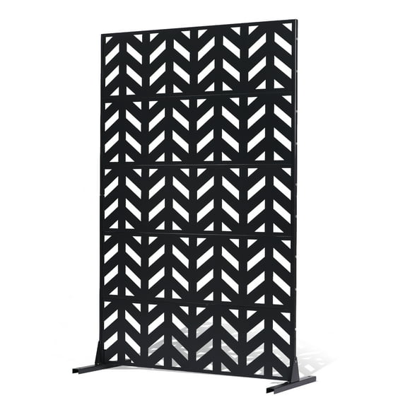 VEVOR Metal Privacy Screen 47" x 72" Freestanding Outdoor Privacy Screens for Patio