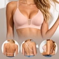 thumbnail image 2 of HNMKIU Lace Underwire Bra Back Strappy Full Coverage Everyday Comfort T-Shirt Daily Solid Seamless Design Pink - S, 2 of 8