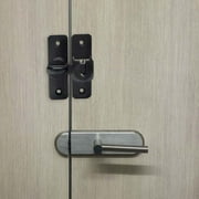 90 Degree Sliding Door Lock Pin - Aluminum Alloy Door Clip with Reinforced Base - Secure Lock Buckle for Doors, Cabinets & Pet Doors - Includes 4 Screws for Easy Installation