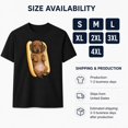 thumbnail image 4 of Funny Dachshund Hot Dog T-Shirt, Wiener Dog Graphic Cotton Blend Tee, 4 of 9