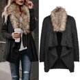 thumbnail image 2 of Ediodpoh Women's Knitted Cardigan for Women Jacket Solid Color Fashion Casual Long Sweater Jacket Plus Size Black XL, 2 of 6