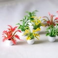 thumbnail image 4 of Zhaomeidaxi 6 Pieces Potted Plants Miniature Artificial Plant Model Mini Flowerpot Fake Mini Plant Model Figure for 1:12 Decor Mini Garden, 4 of 8