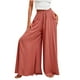 thumbnail image 1 of Pantalones largos de cintura elástica con bolsillo de botones informales sólidos de verano a la moda para mujer Fridja  alkflakhf34111, 1 of 9