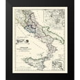 thumbnail image 2 of Kiepert 12x14 Black Modern Framed Museum Art Print Titled - Central South Italy - Kiepert 1903, 2 of 5