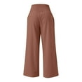 thumbnail image 4 of Aofany Women Casual Wide Leg Pants High Waisted Straight Casual Pants Loose Flowy Beach Pants, 4 of 4