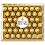 Ferrero Rocher Gourmet Hazelnut Milk Chocolate Gift Box, 42 Individually Wrapped Chocolates, 18.5 oz