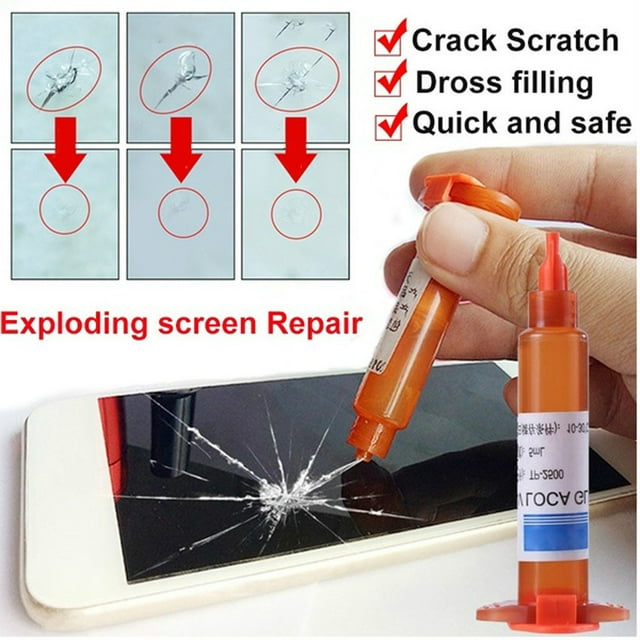 Meggemo Colle Optique UV Transparente Outil de Réparation de Téléphone Spécialisé pour Réparation de Numériseur d'Écran Tactile Adhérence Haute Résistance Cristal Clair Accessoire de Réparation de Qualité Professionnelle