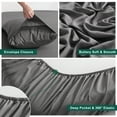 thumbnail image 6 of Ntbay 4-Pieces Queen Size Bamboo Bed Sheets Set, Ultra Breathable & Cooling Bedding Set with 1 Deep Pocket Fitted Sheet & 1 Flat Sheet & 2 Envelope Pillowcases, Gray, 6 of 7