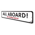thumbnail image 4 of All Aboard Novelty Decor, Metal Wall Sign - 4x18 Inches, 4 of 4