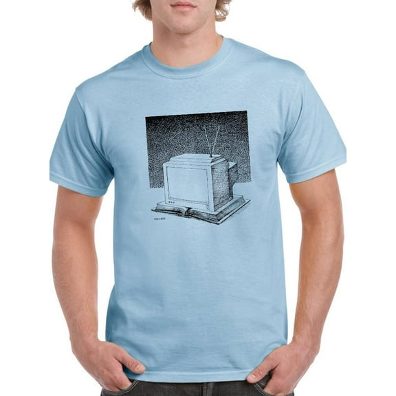 Tv Over Book T-Shirt Men -Mohsen Najafi Designs, Male XX-Large