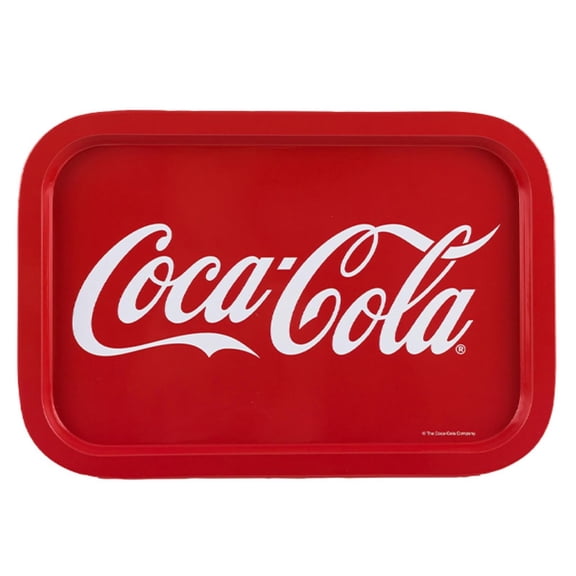 Coca-Cola Red Dish Deep Plate All Metal Tin Storage Container Rectangular Serving Tray 13.5 x 9.25