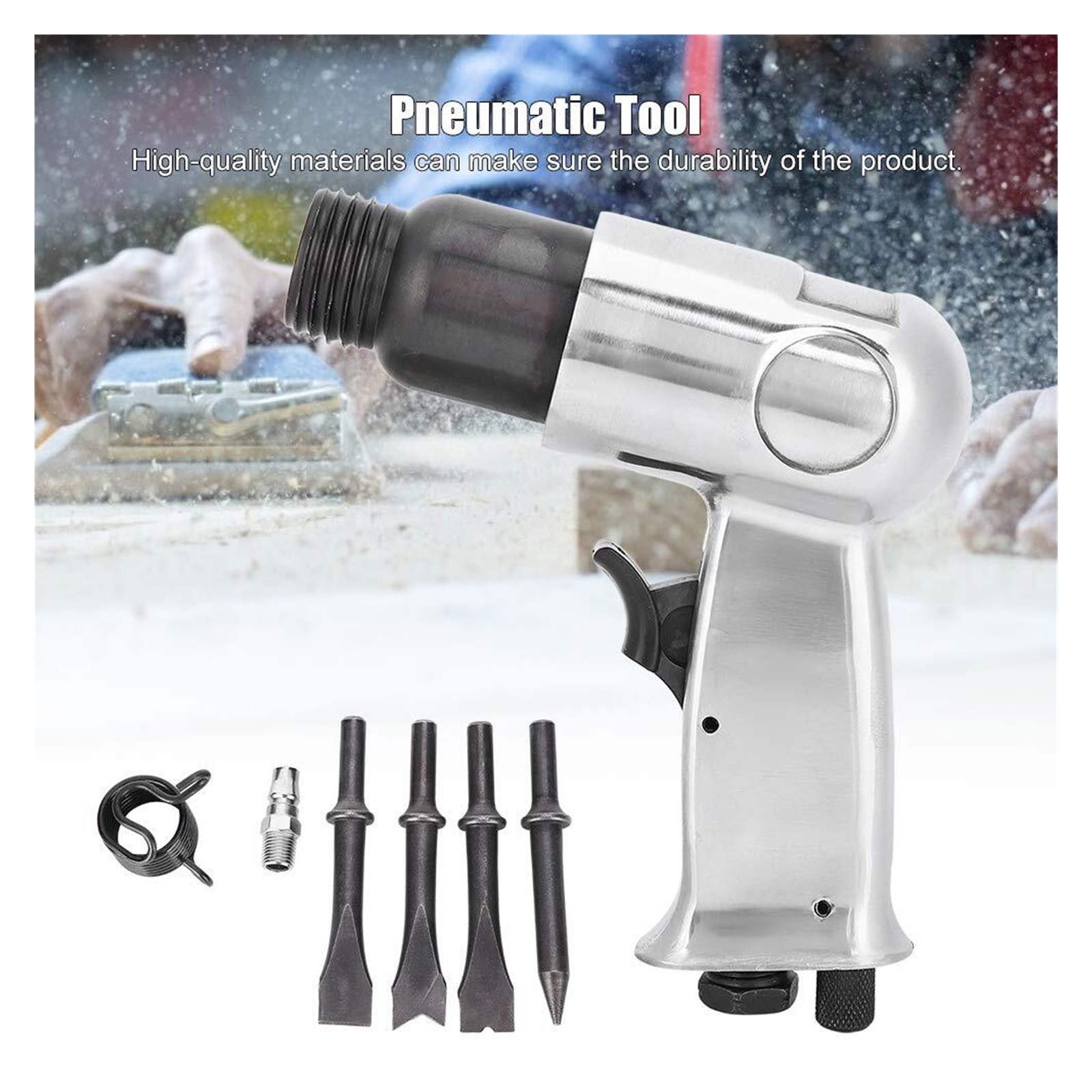 1/4inch 150mm Electric Demolition Hammer Drill Industrial Air Hammer Powerful Handle Straight Type Air Chisel Pneumatic Hammer Shovel Tool ,Easy to Use