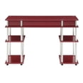thumbnail image 4 of Designs2Go No Tools Student Desk with Shelves in Cranberry Red Wood Finish, 4 of 7