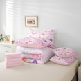 thumbnail image 6 of Castle Fairy Kawaii Butterfly 7-Piece Twin Bedding Sets for Girls Children Women,Dreamy Princess Bedding Comforter Set,Spring Graden Breathable Sheet Sets,Lightweight Room Decor, 6 of 8