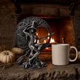 thumbnail image 4 of Halloween Resin Witch Figurines, Vintage Gothic Witch Desktop Decorations, Black Resin Statue for Bedside, Shelf, Mantel, 4 of 7