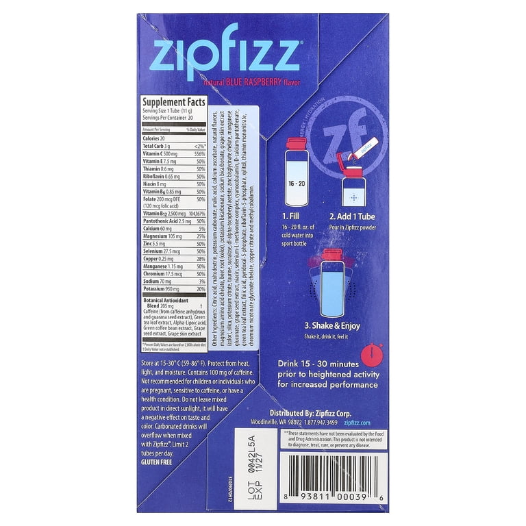 苺　0520-1 Zipfizz Healthy Energy Drink Mix Hydration with B12 and Multi