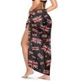 thumbnail image 2 of FKELYI Grunge UK Flag Star Print Sarong Bathing Suit Cover Up for Women Long Pareo Breathable Beach Wraps Summer Swimsuit Coverup Skirt Chic Bikini Cover-Up, 2 of 6