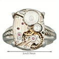 thumbnail image 2 of 1pc of Accessory, Mechanical Disc Design, Metallic Ring, Personalized Men'S Ring,【silvery】6, 2 of 5
