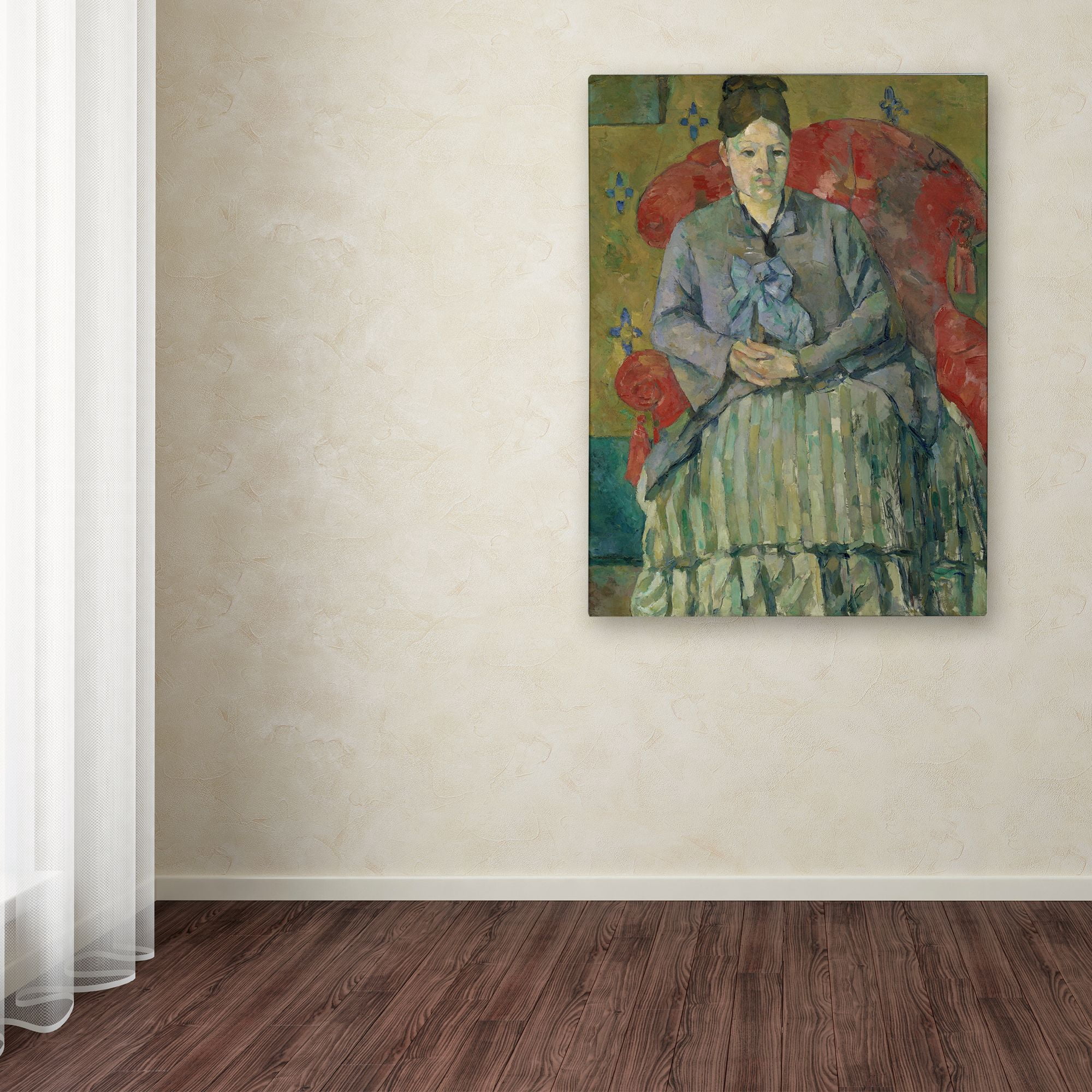 Trademark Fine Art 'Madame In A Red Armchair' Canvas Art by Cezanne