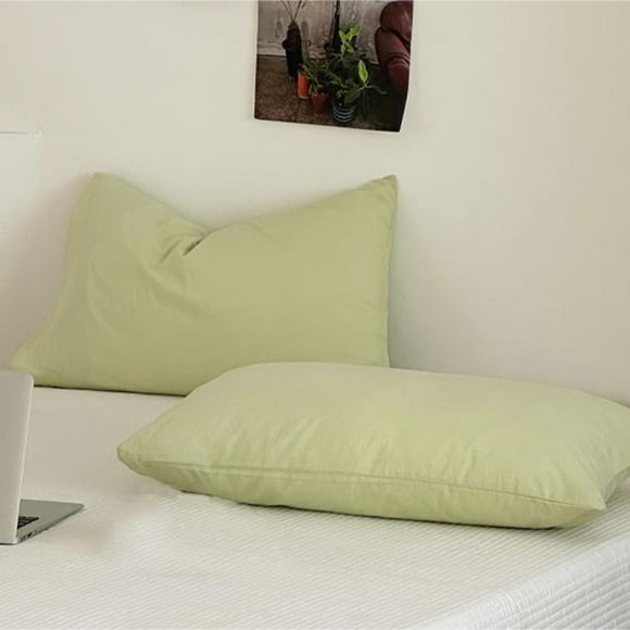 Chmadoxn Cotton Retro Pillowcase Literary Small Fresh Color Cream Color Washed Cotton Pillowcase Cream pillowcase
