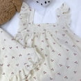 thumbnail image 3 of Pijama de corazón para mujer, ropa de dormir con cuello cuadrado, conjunto de pantalones cortos de dos piezas, ropa de noche coreana, traje de casa, ropa de salón con volantes, nuevo, 3 of 3