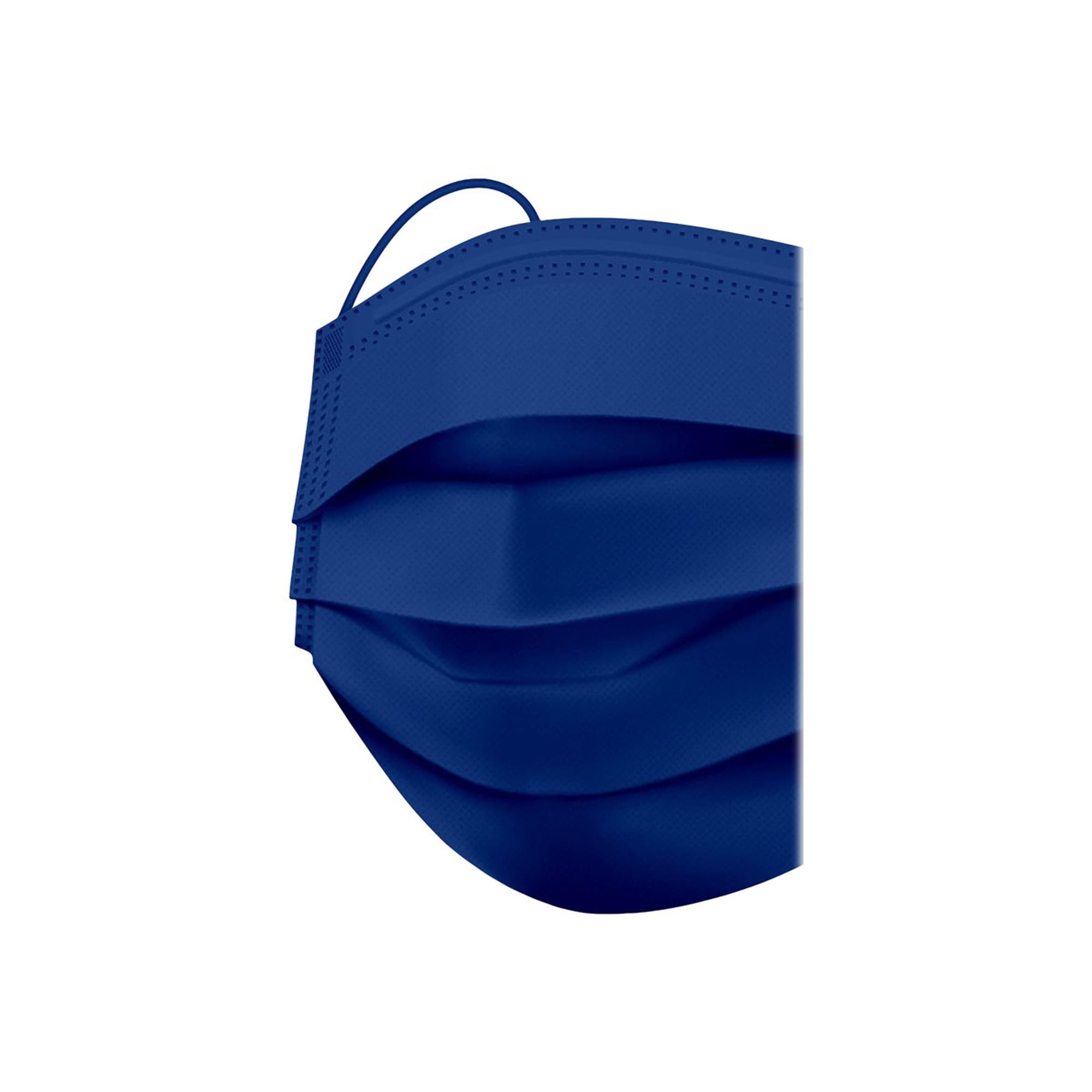 WeCare Disposable Face Mask, 3-Ply with Ear Loop (50 Individually Wrapped) - Navy Blue