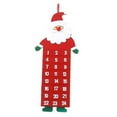 thumbnail image 1 of Calendario de Adviento navideño con 24 bolsillos, decoración de adorno de muñeco de nieve y alce de Papá Noel, 1 of 2