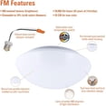 thumbnail image 4 of HALO 8 inch LED 3CCT Selectable Low Profile Round Flushmount, 4 of 7