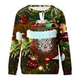 thumbnail image 4 of WXLWZYWL Womens Christmas Sweatshirts Cute Xmas Ugly 3D Graphic Print Sweaters Oversized Long Sleeve Round Neck Pullover Tops, 4 of 4