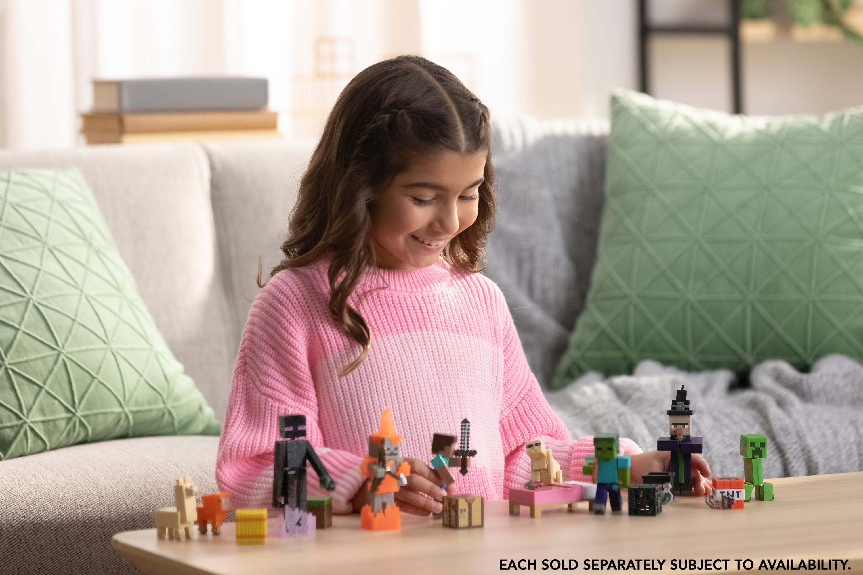 Minecraft Action Figures & Accessories Set, 3.25-inch Scale Collectible Toys (Characters May Vary)