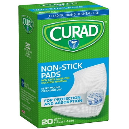 Curad Small Non-Stick Pads 2 x 3 in 20 ea