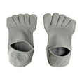 thumbnail image 2 of yuksok Five Finger Socks Anti Slip Cotton Ankle Toe Socks for Running Casual Sports Gray, 2 of 9