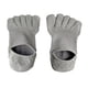 thumbnail image 2 of Calcetines de cinco dedos de algodón antideslizantes con puntera tobillera para correr en casa, informales, para adultos Gris, 2 of 9