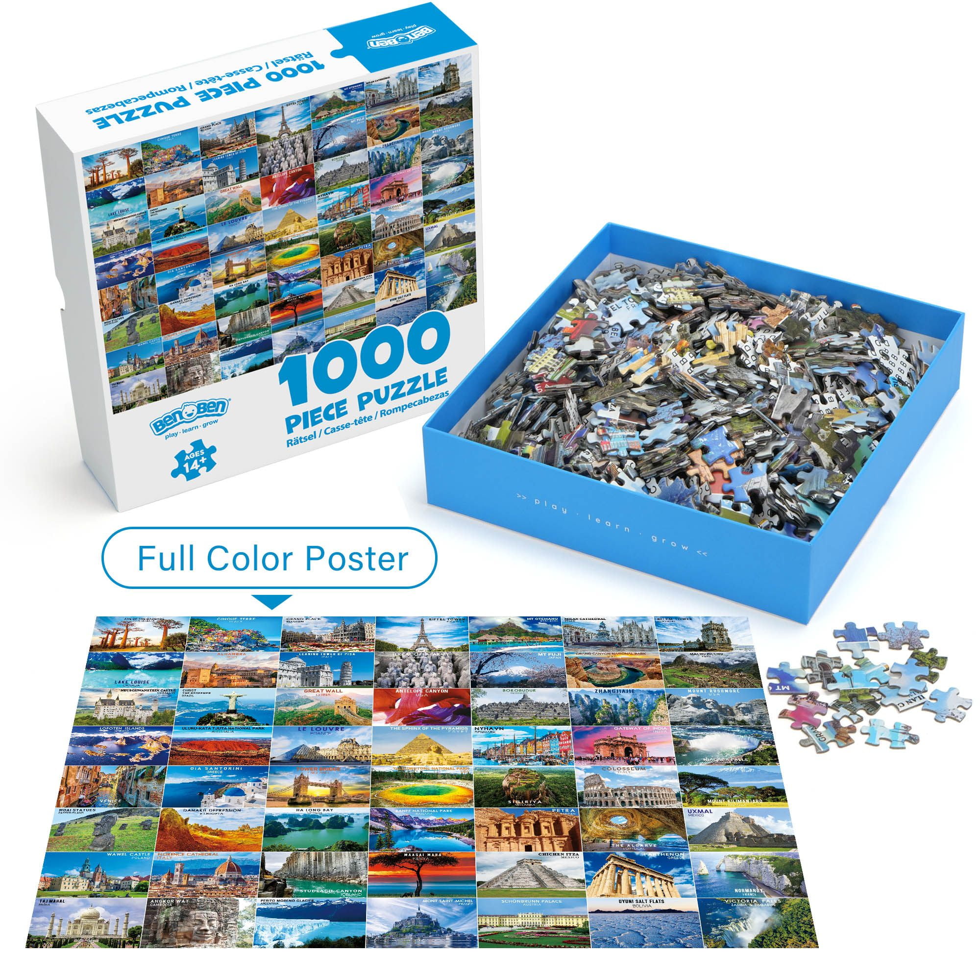BenBen 1000 Piece Scenic Puzzle for Adults 27.5 x 19.7 inches
