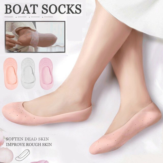 Calcetines Hidratantes De Gel De Silicona Calcetines Protectores De Manga De Cojín De Talón De Silicona Suave Reutilizable Calcetines ANGGREK Silicone Gel Moisturizing Socks