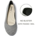 thumbnail image 6 of Ataiwee Women's Wide Width Flat Shoes, Classy Soft Round Toe Cross Line Design Ballet Flats.(2109002,GR/MF,11.5 Wide), 6 of 6