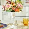 thumbnail image 5 of Sungmor Vintage Tulip Flower Tabletop Vase, Brown Cast Iron Decorative Centerpiece, White, 5 of 8
