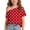 Red, variant on Chiccall Big Girls Off Shoulder Tee Tops Trendy Oversized Dots Aesthetic Clean Short Sleeve T Shirt Fashion Pullover Preppy Going Out Wear Cute Tops for Kids