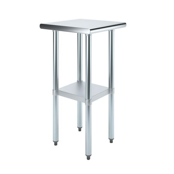 AmGood 18 in. x 18 in. Stainless Steel Table | Metal Utility Kitchen Prep Work Table | NSF