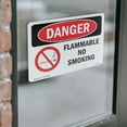 thumbnail image 4 of Flammable No Smoking OSHA Danger Vinyl Decal Label 7 Inch x 5 Inch - 10 Pack, 4 of 6