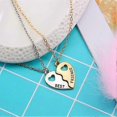 thumbnail image 2 of Best Friends Necklace 2 Pieces Gold & Silver Split Heart Pendant Necklace BFF Friendship Necklace, 2 of 4