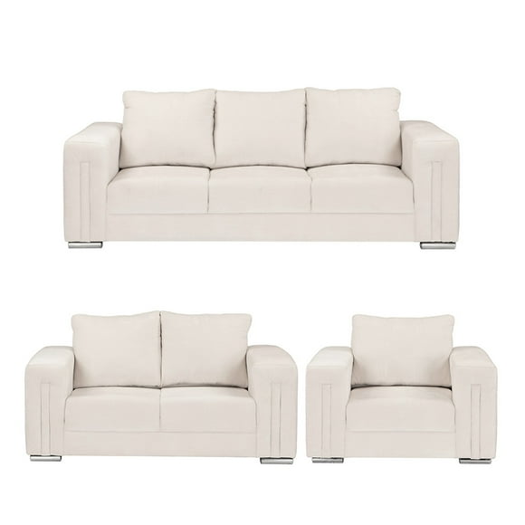 Sala 3-2-1 DICASA Taos (Sofá, Love Seat y Sillón) Crema para Sala
