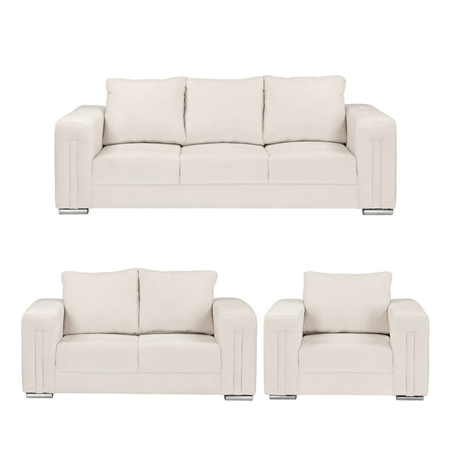 Sala 3-2-1 DICASA Taos (Sofá, Love Seat y Sillón) Crema para Sala