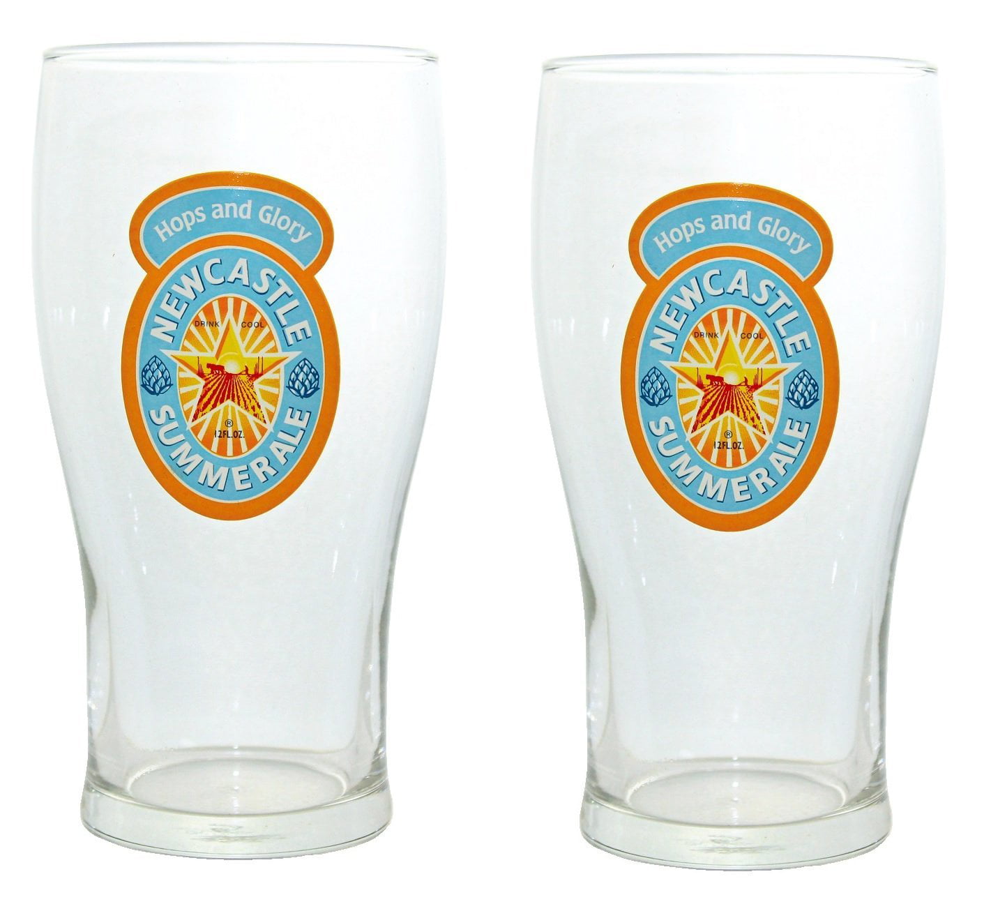 NEW NEWCASTLE SUMMER ALE Pint Beer 16 oz Glass Set of 4 