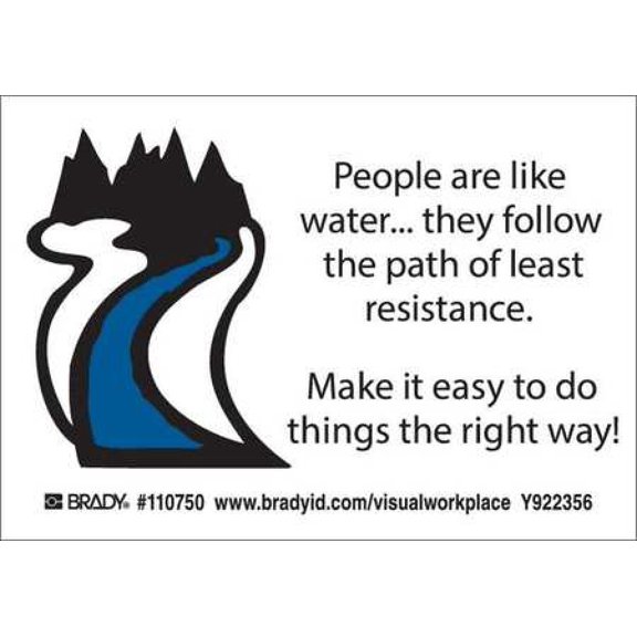 BRADY 110750 Lean Label,3-1/2inHx5inW,HP Poly.,PK10