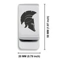 thumbnail image 2 of Stainless Steel Spartan Warrior Champion Classic Slim Money Clip Credit Card Holder, 2 of 2
