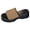 Khaki, variant on Platform Slides for Women Square Open Toe Elastic One Band Slip on Wedge Sandals Summer Casual Slippers Hot Pink Size 9.5