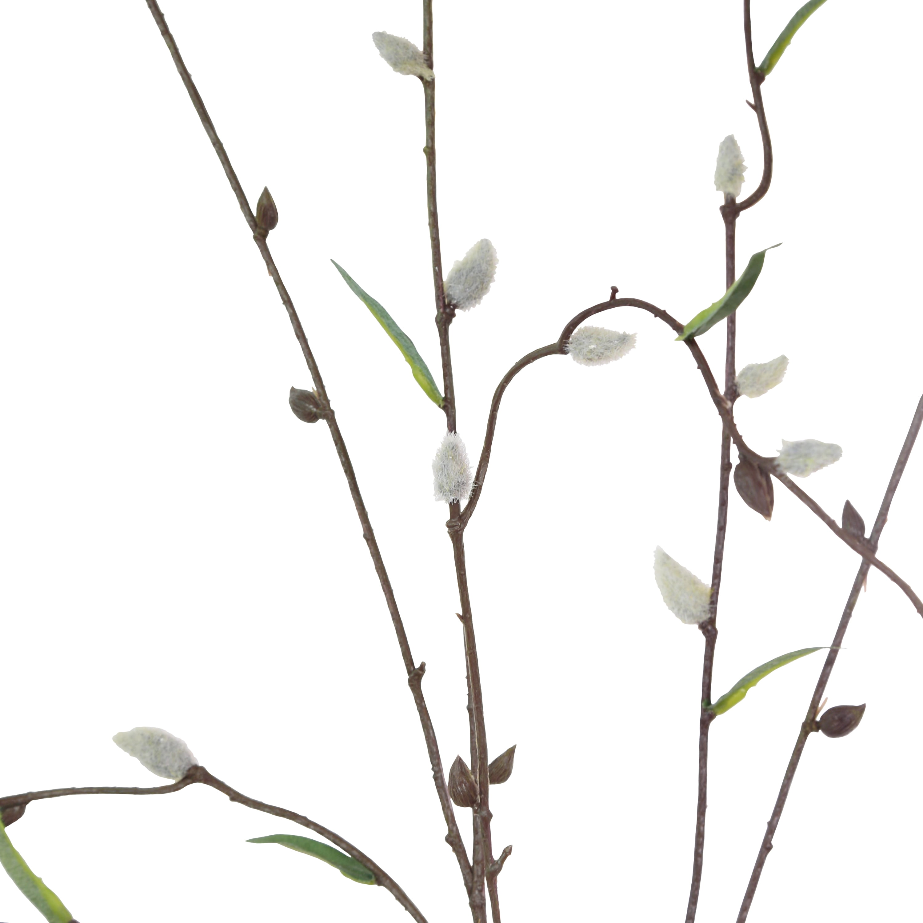 (2 pack) 46.5-inch Artificial White-Brown Willow Flower Long Stem, for Indoor Use, by Mainstays