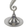 thumbnail image 6 of DecMode 16" x 29" Silver Aluminum Metal Pedestal Sea Horse Accent Table with Tray Top, 1-Piece, 6 of 10