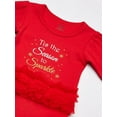thumbnail image 2 of Little Treasure Baby Girl Cotton Long-Sleeve Bodysuits 3pk, Christmas Necklace, 12-18 Months, 2 of 5